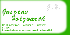 gusztav holzwarth business card